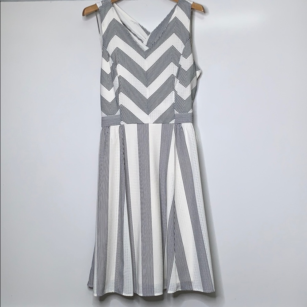 MAURICES • Striped Back Cutout Flare Dress